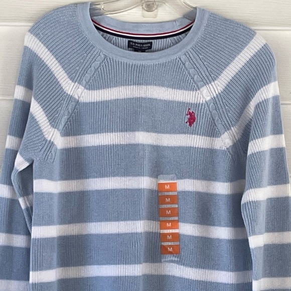 U.S. Polo ASSN. Stripes Sweater Sz M - Picture 2 of 9